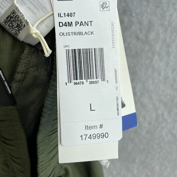 NEW Adidas Men's L Aeroready Training Track Pants Olive/Black Polyester - Picture 6 of 11
